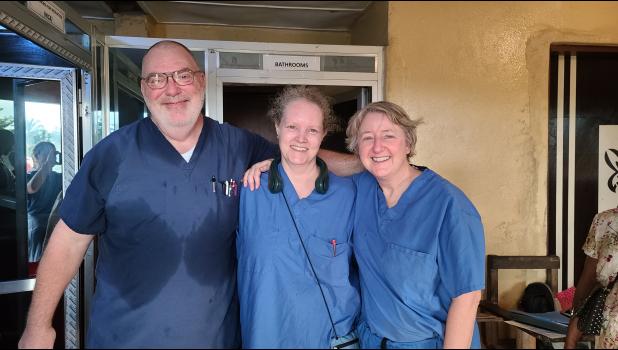 Tom and Roxy, pharmacy technicians, and Jen, pharmacist. Courtesy Photo