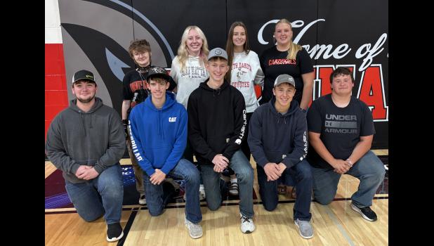 Front row: Philip Azevedo, Riley Lawhead, Kamden Holmes, Coby Arthur, Logan Reiff, back row: Bell Chandler, Lila Besler, Julia Carmichael, Zoey Kopren.