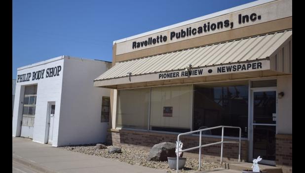 Ravellette Publications, which publishes the Pioneer Review, in Philip, S.D., on May 2, 2026. Molly Wetsch/South Dakota News Watch