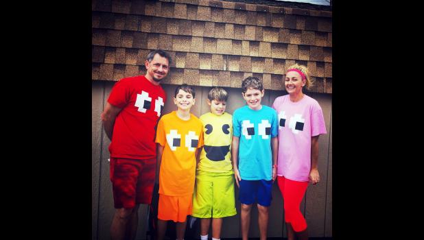 The Craig and Heidi Burns family won the best group costumes.