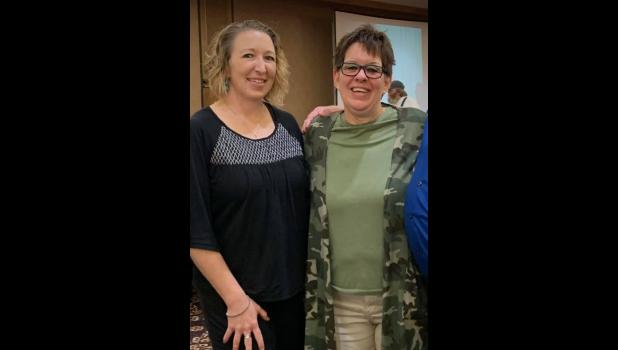 Katrina Collins ... pictured with Janet Christensen sister of Gary Goertz. Courtesy photo