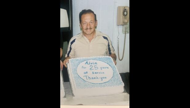 Alvin in 1997 celebrating 25 years at Scotchman Industries. Courtesy Photo