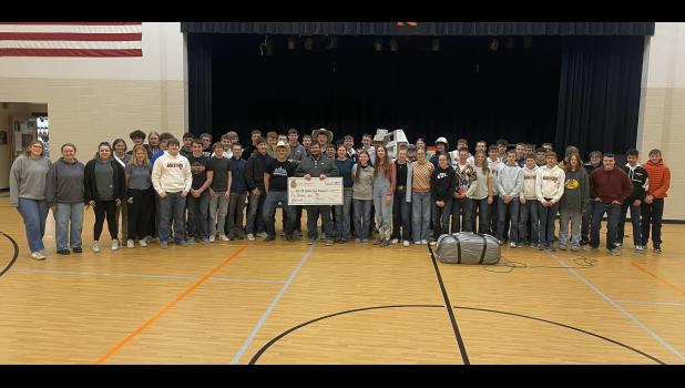 District 8 finalist Reed Johnson of Philip, pictured with Philip FFA Chapter members. Courtesy Photo