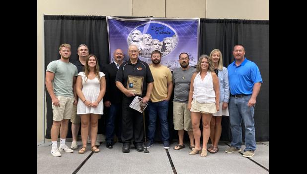 Jerry Rhodes amongst the many family members able to attend the induction ceremony to the SDHSCA Hall of Fame. Courtesy Photo