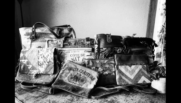 Myra handbags on display at ginnys. Courtesy photo
