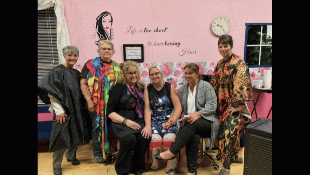 The cast of “Steel Magnolias” (l to r): Marcy Ramsey, Carmen Fees, Deb Smith, Abbi McDaniel, Missy Koester and Laura O’Connor. Courtesy Photo