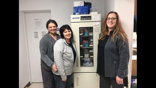 L to R: Jackie Kennedy, Nurse; Michele Hulm, Ladies Medical Organization; Alanna Chapman, PA-C Photo courtesy Horizon Health Care, Inc.