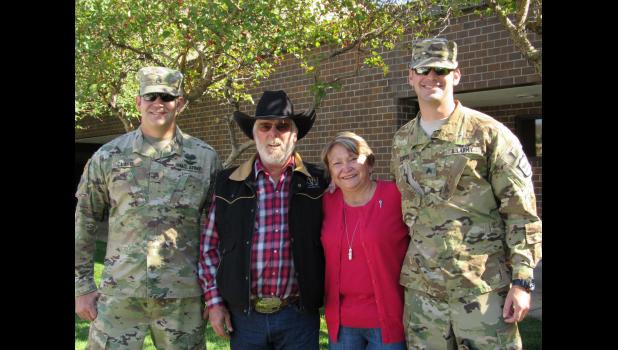 Callen Clavel, David and Angel (mom) Kennedy, Tyler Clavel pictured following the brothers deployment ceremony held in Rapid City. Photo courtesy Charmaine Lightfield