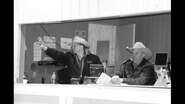 Dan Piroutek and Seth Weishaar were part of the sales team on the auction block, throughout the day.