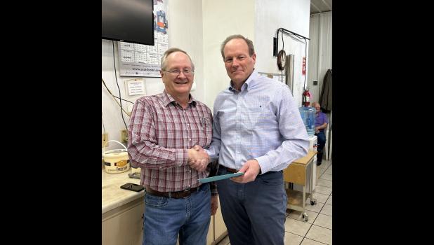 Monte Palecek (left) with Scotchman President, Kevin Allen. Courtesy Photo
