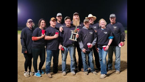 Catherine Besler, Brooke Schecher, Brad Schecher, Colt Besler, Jon Spangler, Mike Mays, Lance Wolff, Myron Lemer, Kahlea Seidel, Eric Sander. Team LT won the Cup in Hand Kickball.