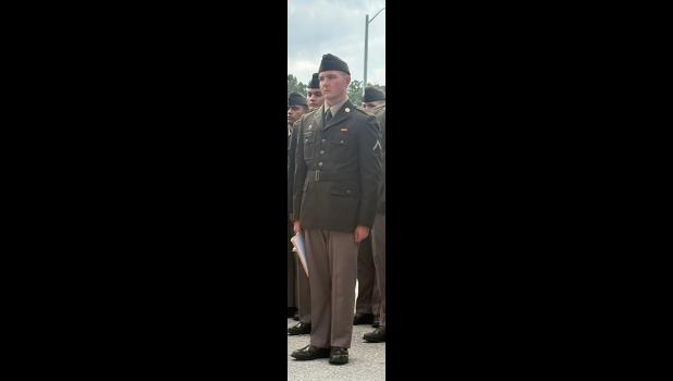 Mason Medrud ... pictured above in formation following graduation. Courtesy Photo