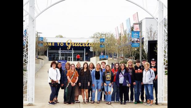Along with chaperones and Philip Music Director, Barb Bowen, the Philip senior class of 2021 took their annual music trip and travelled to Nashville, Tennessee. Pictured (l to r): Barb Bowen, Tanya Haynes, Heather Hanson, Taylor Hanson, Jari Spry, Arly Spry, Doreen Vetter, Mallory Vetter, Michelle Butler, Jaida Haynes, Kelcey Butler, Melanie Morehart, Sarah Parsons, Samuel Leonard, Spencer Ross, Britni Ross and Kelton Quinn. Courtesy photo