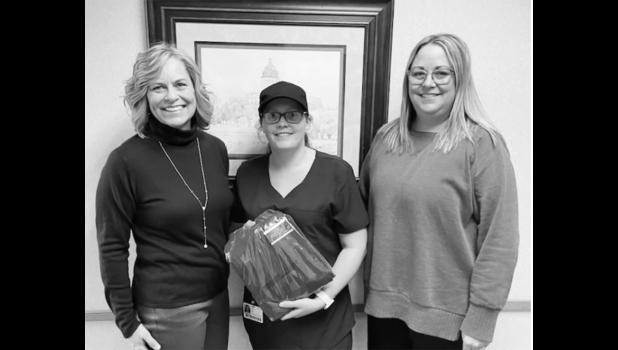 Vonda Hamill, PAHF Director, Emily Iwan, Cook/Dietary Aide, and Abbi McDaniel, Assistant in Human Relations office at Philip Health. Courtesy Photo