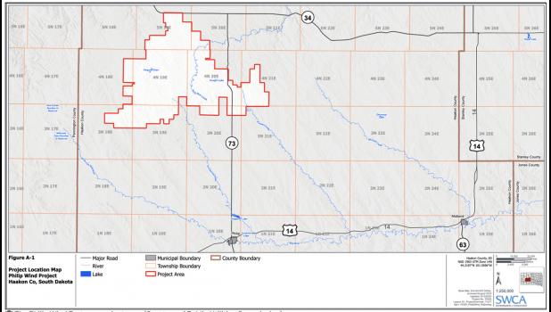 The Philip Wind Partners project map. Courtesy of Public Utilities Commission