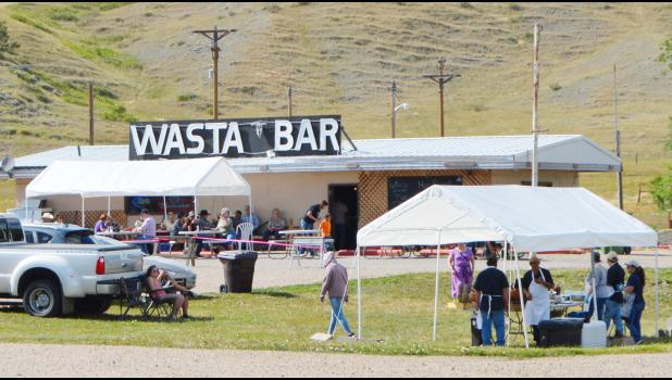 The Wasta Bar hosted an open house this past weekend. A whole barbecued pig was the entreé for the meal.