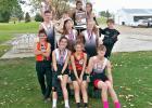 The 2017 Philip Scotties’ cross country team. Back row from left: Bailey Bierle, Reese Henrie, Kobie Davis and Rehgan Larson. Middle row: Keldon Fitzgerald, Grace Pekron, Anna Belle McIlravy and Wakely Burns. Front: Layton Terkildsen, Dilyn Terkildsen, Quinn Terkildsen and Ethan Ferguson. Not pictured: manager Jasmine Ferguson.
