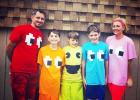 The Craig and Heidi Burns family won the best group costumes.