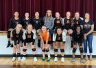 JV Lady Longhorns ... won the JV Newell Tournament over the weekend claiming the Championship title. Back row: Jae’cyn Star, Emilee Ssmith, Journey King, Coach Alison Grueb, Reagan Grueb, Tandee Nelson, RyLee Price, Assistant Coach Larimie Scheffelmear. Front row: Kimber Fees, Skylar Vig, Ann Ulrich, Kaia Day, and Melody Ilesanmi. Photo courtesy Sara Grueb