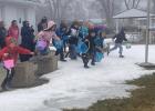 Kids off and running at the Bison Area Men’s Club Annual Easter Egg Hunt. The day started off very foggy and turned into a very nice day when the fog burned off.