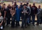 The Gerbracht Family gathered in the Grandstands to accept the plaque for George and Margaret Gerbracht.