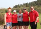 The BHS Lady Cardinals placed first as a team shooting a very good team score of 266. They placed 54 shots better than second place Jones County. The top two teams qualify for the state tourney. The Bison girls placed all four in the top six with Allison Kahler placing first (86) over second place team mate Greta Anderson (85). Pictured right to left: Ella Anderson, Allison Kahler, Greta Anderson, Mary Carmichael, Coach Jeffrey Johnson. State Golf is June 5th & 6th.