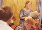 Jeri Fosheim, Midland, asked a number of questions of Todd Kenner.