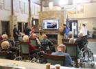 Honored Veterans that attended the Veteran’s Day program at the Scotchman Living Center were: (Standing) Les Pearson (Color Guard Post #173) Chris Coyle, Air Force, Dan Walker, Phil Pearson and John Kramer, (Color Guard Post #173). (Seated: Tom Foley, Army, Wayne Haerer, Army - Pearl Harbor World War II, Eldena Haerer, Robert McCormick, Army-Korea, Ray Stertz, Army, and Leo Patton, Navy-World War II.