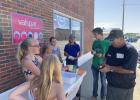 When these girls found out life gave Brigham Bennett lemons, they said, “we’ll take those” and developed an idea to have a “lemon-aide” stand! Shop was set up outside Philip Hardware with lemonade, brownies and bite-size cupcakes for sale. Their work day ended at 4:00, where they took a walk to the bank to get a total for the day’s work and learned they raised over $500 for Bennett, who is fighting cancer.