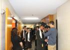 Last minute congratulations and hand shake before walking into PHS Graduation.