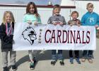 Kloey Card, Evelyn Landphere, James Stadler, Charlie Landphere, Burk Vanderpool. These AAU Wrestlers will be traveling to Sioux Falls to the State AAU Wrestling Meet.