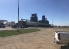 Wind turbine blade came from Garden City, Kansas and was headed to Miles City, Montana. The blade is 260 feet long Photo courtesy of Wade Hofer.