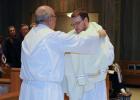 Newly ordained Zane Pekron with Father Ron Garry at the Cathedral of Our Lady of Perpetual Help, Rapid City.