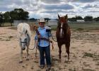 Skylar Vig … with her horses and winnings in Hermosa, SD. Photo courtesy of grandma Cheryl Vig